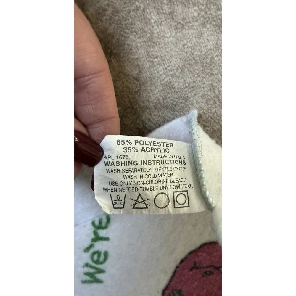 Vintage Barney & Friends Fleece Blanket 90x69 Made in USA